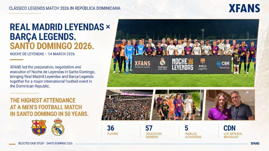 Barça Legends × Real Madrid Leyendas — Santo Domingo 2026